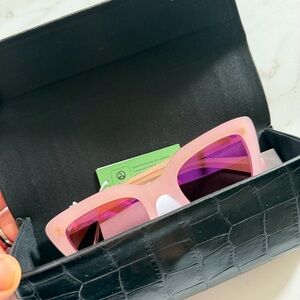 New Authentic Stella McCartney SC40131K Pink Cat Eye Sunglasses Mirror Lenses